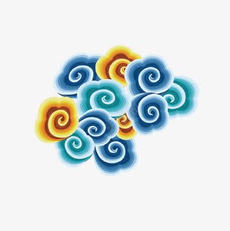 彩色祥云png免抠素材_88icon https://88icon.com 云 卡通 吉祥 喜庆 彩色 祥云