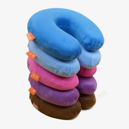 一叠u型枕png免抠素材_88icon https://88icon.com u型枕 多色 家居用品 记忆枕