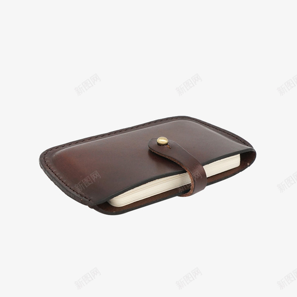 棕色牛皮名片包名片夹名片收纳png免抠素材_88icon https://88icon.com 名片册 名片包 名片夹 名片收纳 名片收集 牛皮名片包
