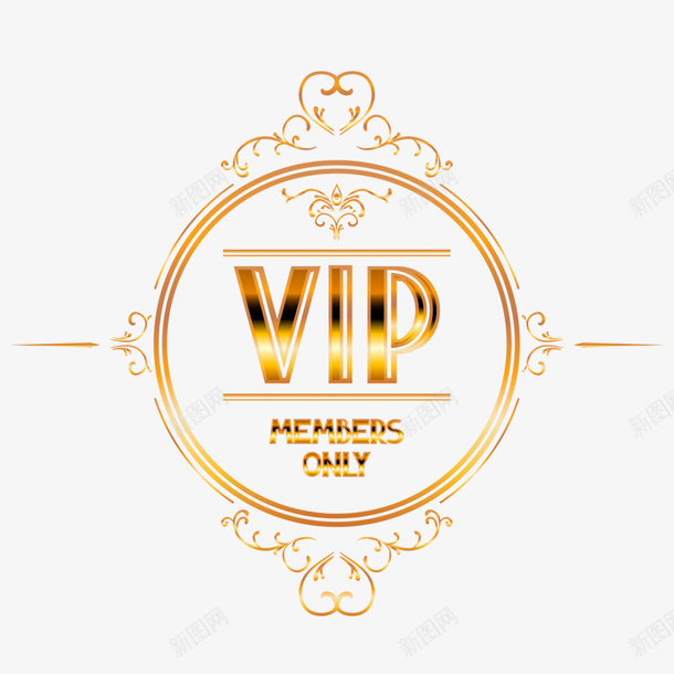 金色VIP圆环奖章元素png免抠素材_88icon https://88icon.com VIP 光泽 奖章 标签 渐变 花纹 装饰 金色