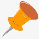黄色钉子png免抠素材_88icon https://88icon.com 卡通大头钉 桌面 钉子 黄色