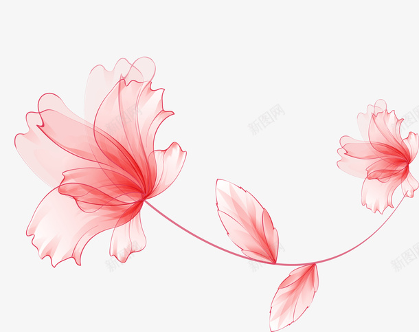 手绘粉色渐变花朵图案矢量图ai免抠素材_88icon https://88icon.com 图案 手绘 渐变 粉色 花朵 矢量图