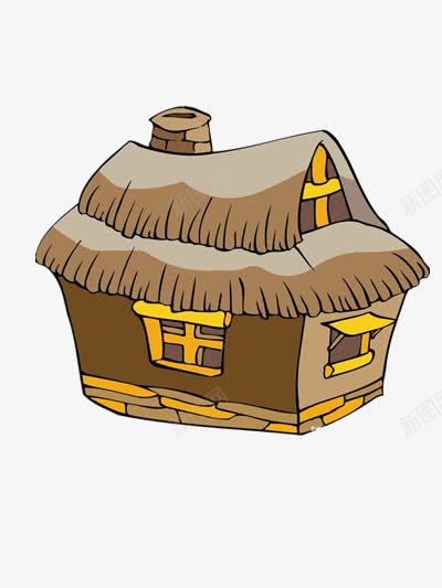 关于卡通的彩色房子png免抠素材_88icon https://88icon.com 图片 彩色 素材 茅草屋 黄色草屋