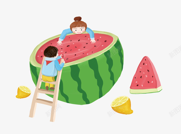 二十四节气之处暑西瓜可爱卡通插psd免抠素材_88icon https://88icon.com 二十四节气 二十四节气之处暑西瓜可爱卡通插画免费下载 可爱卡通插画 处暑 大暑 文艺 海报 清新 简约