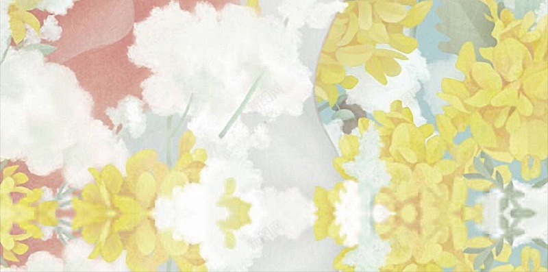 花卉手绘美女H5背景jpg设计背景_88icon https://88icon.com H5 h5 动漫 卡通 彩色 手绘 童趣 美女 花卉