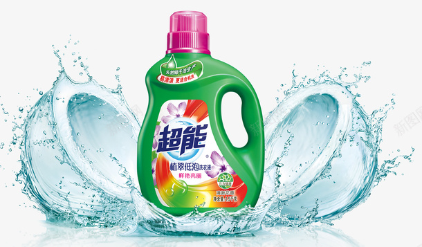 超能椰子天然亲肤洗衣液png免抠素材_88icon https://88icon.com 天然亲肤 椰子 水纹效果 洗衣液 清洗 衣服 超能