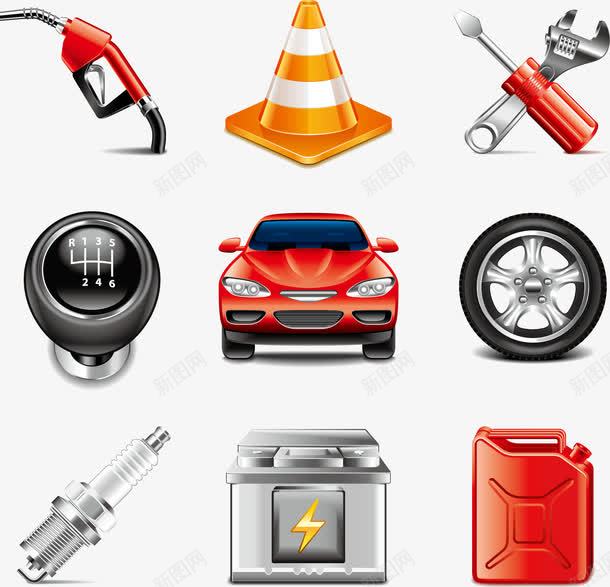 汽车与维修设备标签png免抠素材_88icon https://88icon.com 三角锥 交通锥 加油器 加油站 加油装置 扳手 汽油 汽油桶 汽车 油枪 电池 螺丝刀 轮胎