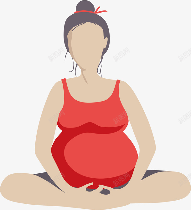 卡通做瑜伽的女人矢量图ai免抠素材_88icon https://88icon.com 产妇 健身 卡通手绘 女人 女性 孕妇 水彩 瑜伽 矢量图