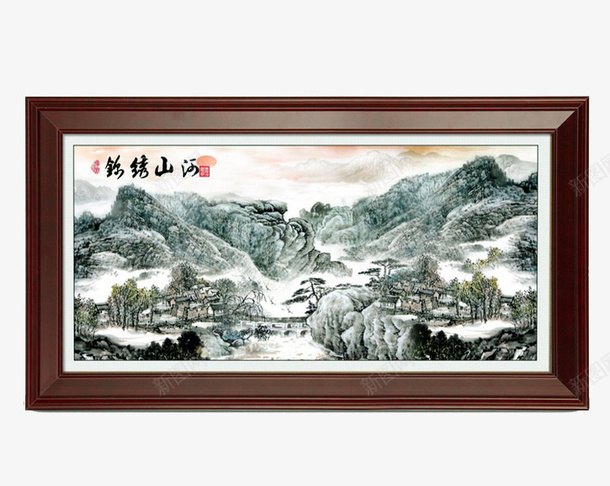 十字绣红木画框摄影png免抠素材_88icon https://88icon.com 产品实物 十字绣图案 十字绣红木画框摄影 十字绣花开富贵 画框 相框 红木框 红木色山水画装饰画框 长方形木框