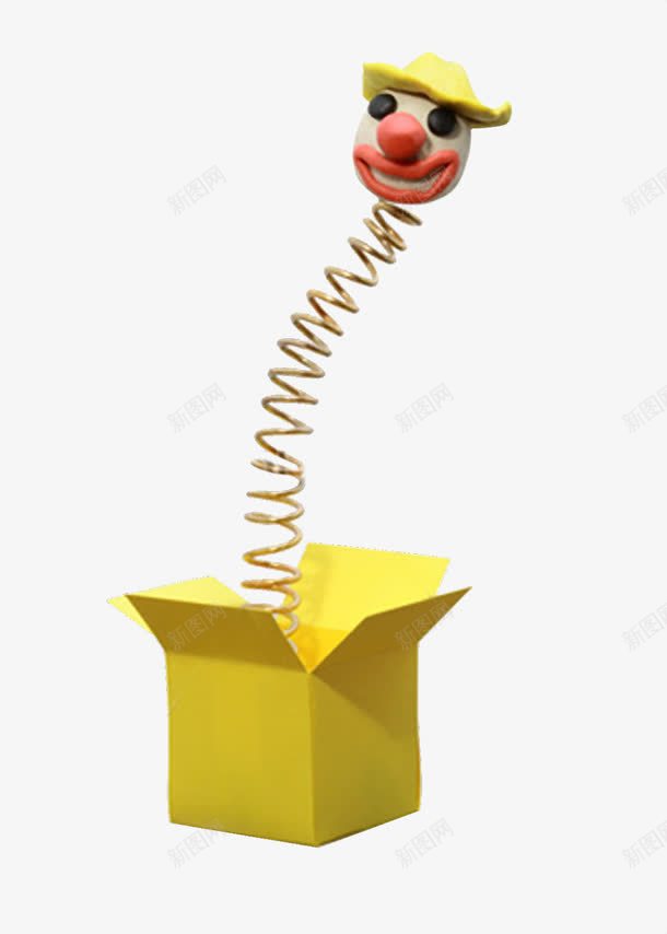 愚人节恶搞玩具黄色小丑png免抠素材_88icon https://88icon.com 免抠愚人节玩具元素 免抠愚人节素材 小丑 弹簧 恐怖玩具 恶搞风 愚人节 搞笑玩具 玩具