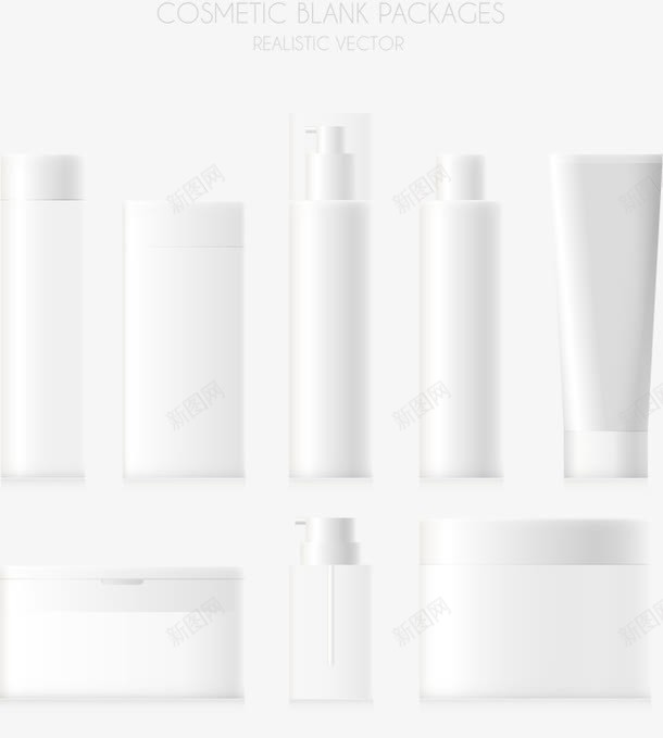 手绘空白化妆品包装png_88icon https://88icon.com 化妆拼包装 手绘 护肤品包装 瓶子 空白