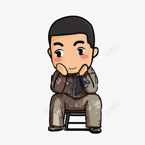 坐着的卡通兵哥哥png免抠素材_88icon https://88icon.com 公务员 兵哥哥 制服 卡通兵哥哥 坐着 士兵 思考 海军 空军 陆军
