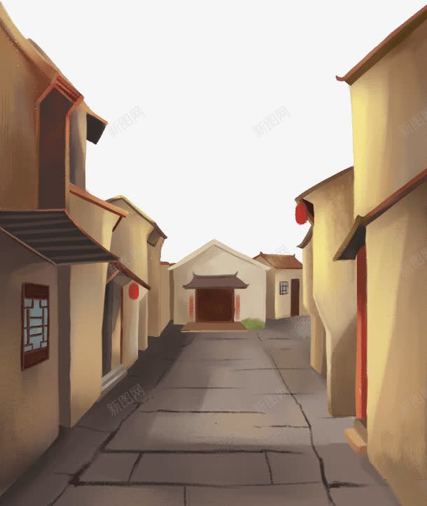 房子png免抠素材_88icon https://88icon.com 手绘房子 村庄 水彩房子 街道