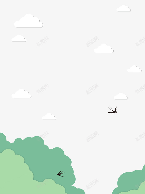 绿色春天草丛边框纹理psd免抠素材_88icon https://88icon.com 免抠PNG 春天 燕子 绿色 草丛 边框纹理