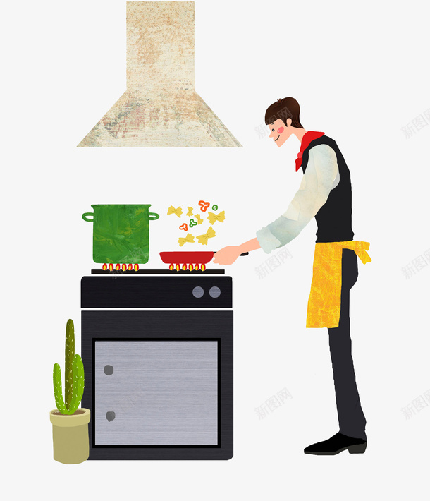 手绘彩色美食烹饪png免抠素材_88icon https://88icon.com 卡通手绘 卡通灶台 厨电 彩色 油烟机 油烟机卡通 火塘 灶台 烹饪美食