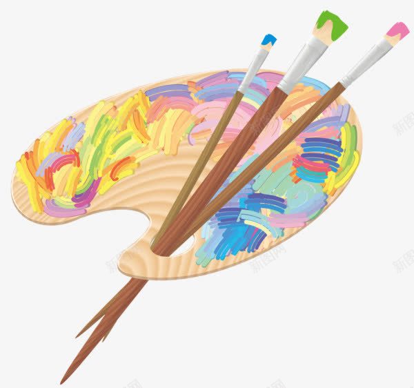 调色盘png免抠素材_88icon https://88icon.com 卡通 彩色 画笔 调色图 调色盘 颜料
