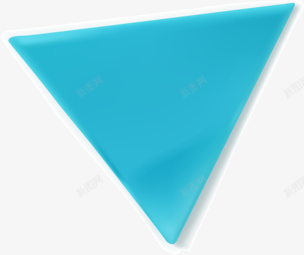 蓝色简约三角形png免抠素材_88icon https://88icon.com 三角图形 几何 方块 立体三角 蓝色三角形 装饰图案