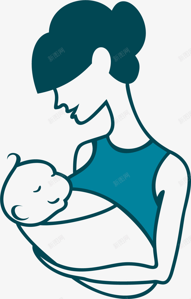 喂母乳的母亲矢量图ai免抠素材_88icon https://88icon.com 卡通手绘 妈妈 婴儿 孩子 母乳 母亲 水彩 矢量图
