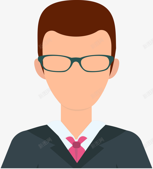 戴着眼镜的男子png免抠素材_88icon https://88icon.com 人物 头像 女子 扁平化 无头像 无眼睛 无表情 用户头像 男子 眼镜