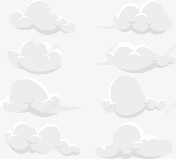 扁平可爱的白云矢量图ai免抠素材_88icon https://88icon.com 云彩 云朵 免扣png 免扣png素材 免费png 免费png素材 扁平化 白云 矢量图