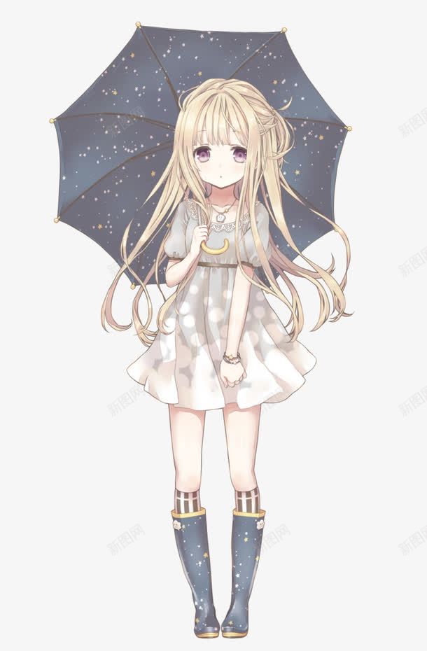 撑伞少女png免抠素材_88icon https://88icon.com 下雨 卡通 卡通少女 可爱 小女孩 少女 手绘 撑伞 水彩
