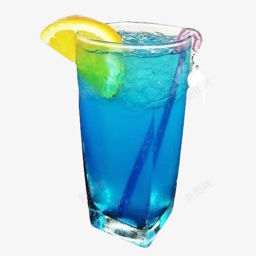 方脚玻璃杯里的蓝柑气泡水png免抠素材_88icon https://88icon.com 夏季特饮 方脚 柠檬片装饰 气泡水 水果饮料 玻璃杯 苏打 蓝柑