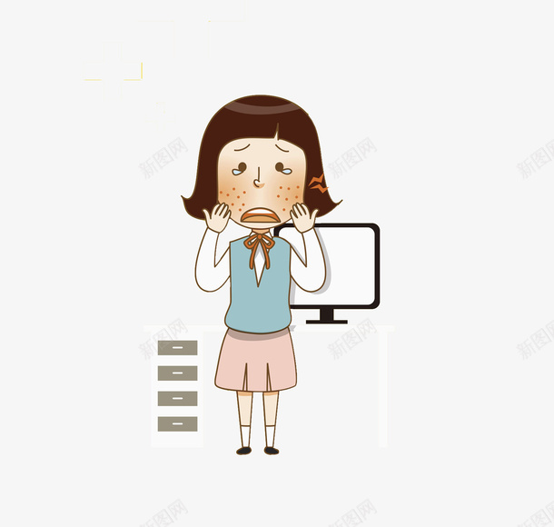 手绘青春痘患者png免抠素材_88icon https://88icon.com 创意的 卡通 可爱 彩色的 手绘 漫画 童趣 简单 青春痘