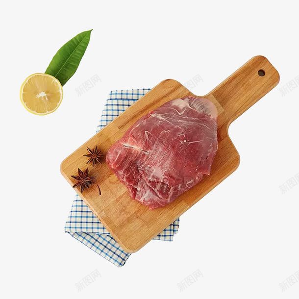 板上的肉排png免抠素材_88icon https://88icon.com 八角 新鲜食材 柠檬叶 柠檬片 美食 肉类 菜板