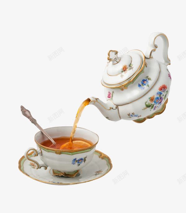 欧式茶具png免抠素材_88icon https://88icon.com 冲泡 水果茶 煮茶茶具 美味 花纹