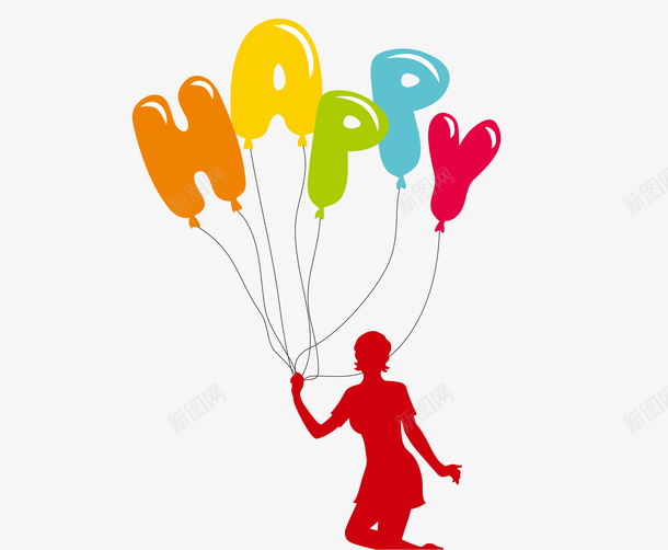 生日happy矢量图ai免抠素材_88icon https://88icon.com happy 人物 气球 生日 矢量图