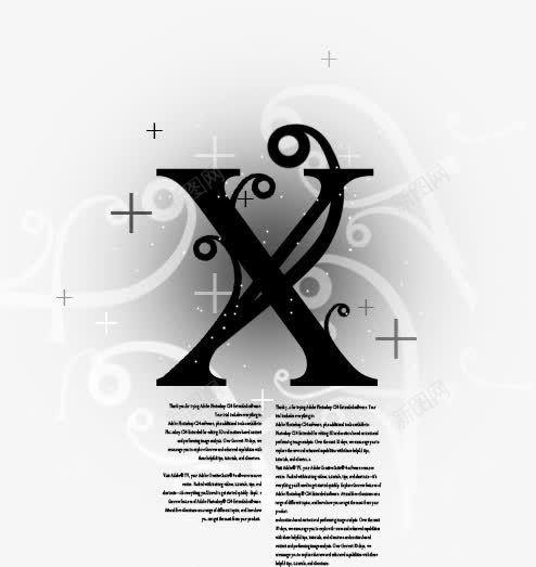 英文字母Xpng免抠素材_88icon https://88icon.com 创意 字体 排版 艺术字