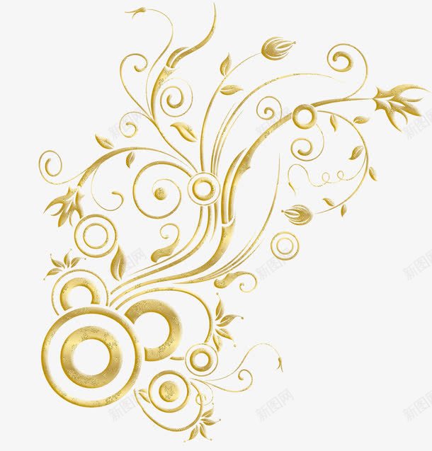 华丽金色花纹png免抠素材_88icon https://88icon.com 华丽花纹 底纹花边 欧式花纹 花纹花边 边框线条 金色植物花纹 金色花纹