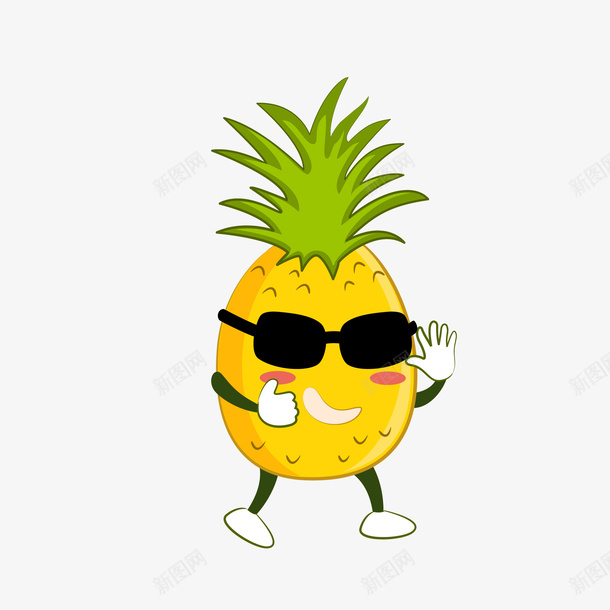 手绘戴墨镜菠萝矢量图eps免抠素材_88icon https://88icon.com png免抠图 卡通 可爱 墨镜 帅气 手绘 搞怪 水果 菠萝 表情 矢量图