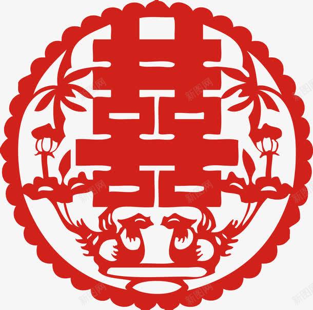 鸳鸯喜婚庆红色喜字贴婚房装饰矢量图ai免抠素材_88icon https://88icon.com 喜字 婚庆 矢量图 繁体喜字 繁体文字矢量 红色 红色婚庆 装饰 鸳鸯