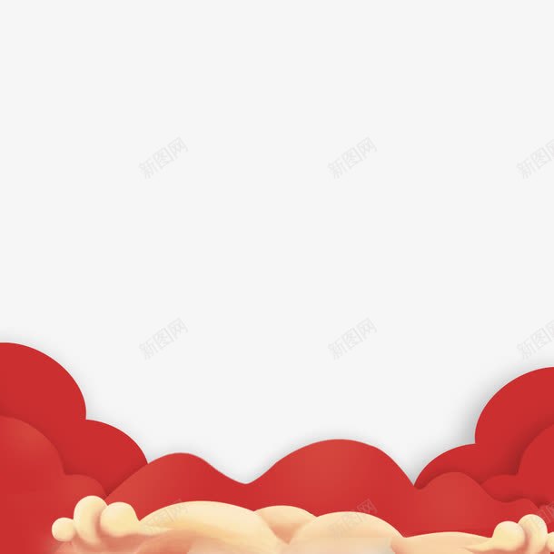 红色装饰祥云元素png免抠素材_88icon https://88icon.com 光泽 圆弧 弧度 祥云 立体 红色 纹理 装饰 质感