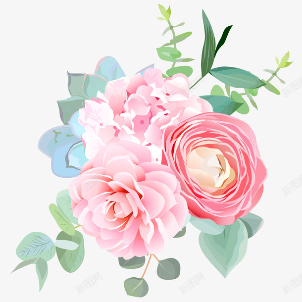 婚礼手捧花矢量图ai免抠素材_88icon https://88icon.com 唯美花束 婚礼手捧花免抠PNG 结婚 花卉 花束 矢量图