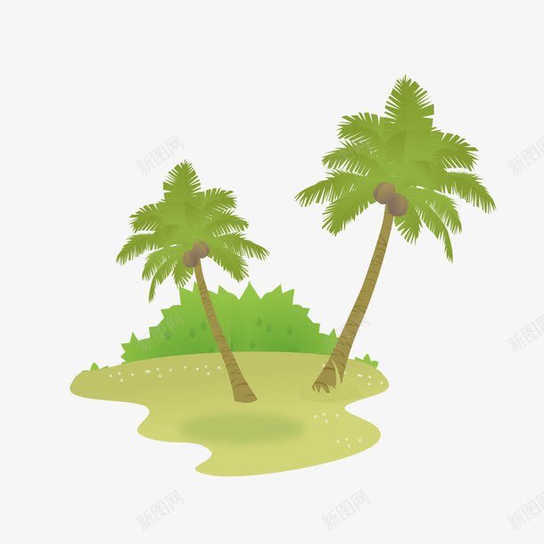 绿色现代图形装饰png免抠素材_88icon https://88icon.com 小草 春天 春天景色 春意 春色 绿色 草地 踏青