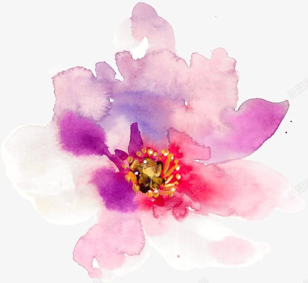 粉色水粉彩绘花朵png免抠素材_88icon https://88icon.com 婚礼卡片设计 水彩花卉 水粉梦幻花朵 浪漫水彩花束