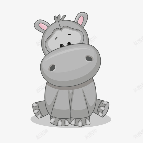 手绘卡通小河马装饰海报png免抠素材_88icon https://88icon.com PPT模板设计 卡通可爱的河马 封面设计 文艺风装饰图案 河马 网页设计