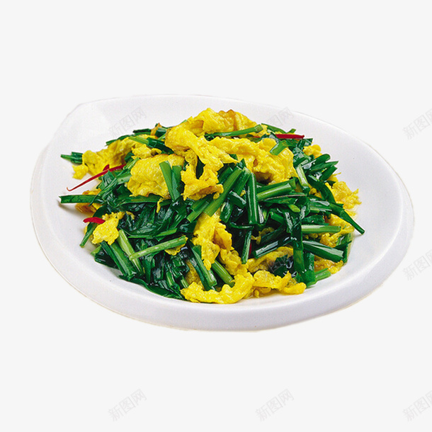 素菜韭菜炒鸡蛋psd免抠素材_88icon https://88icon.com 家常菜 炒菜 素菜 绿色 美味 菜品 韭菜炒鸡蛋 黄色