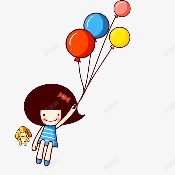 拿气球的小女孩png免抠素材_88icon https://88icon.com 乐园 小女孩 小狗 教育 气球