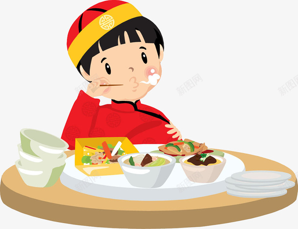 吃饭撑到打嗝的小孩子png免抠素材_88icon https://88icon.com 可爱 吃饭 吃饭表情 坐在餐桌前 手绘 打嗝 清朝 清纯 简约 美食