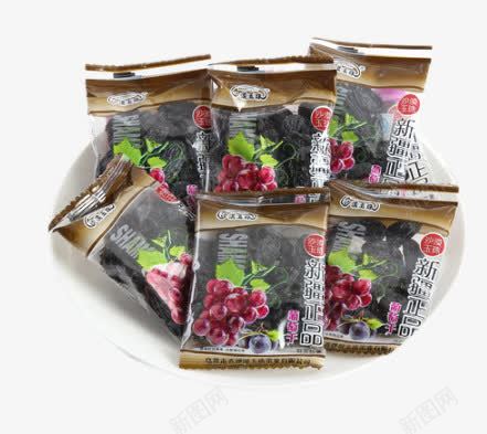 盘子中的袋装葡萄干png免抠素材_88icon https://88icon.com 产品实物 小吃 干货 详情页图片 零食