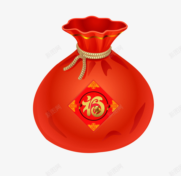 中国传统喜庆福气袋psd免抠素材_88icon https://88icon.com 喜庆福袋 喜庆红包 福利袋 福利袋子 福字 福气袋 福袋 福袋子 红包 红袋子