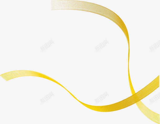 边框丝带飘逸png免抠素材_88icon https://88icon.com 时尚 渐变 金黄