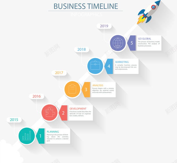 飞天火箭步骤图表矢量图ai免抠素材_88icon https://88icon.com 定制流程 数字序列 步骤图 流程图 火箭 火箭图表 矢量png 矢量图