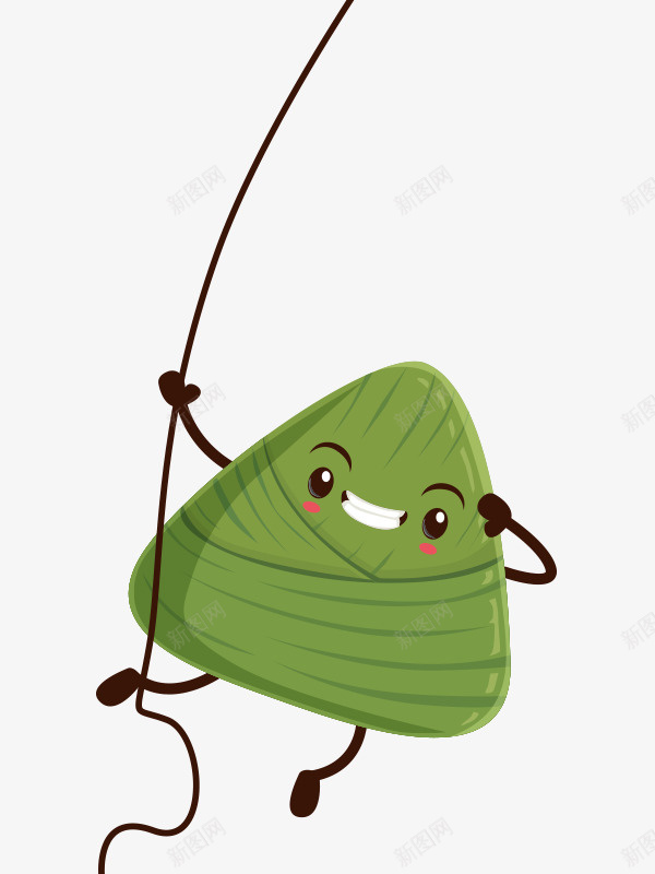 绿色圆角粽子食物元素png免抠素材_88icon https://88icon.com 创意 端午节 粽子 纹理 绿色 美食 节日 质感 食物
