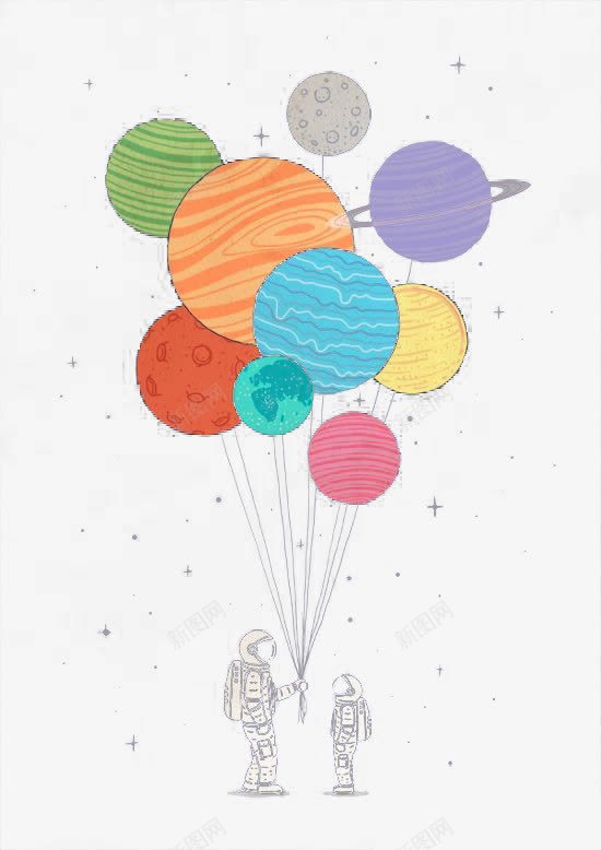 太空人png免抠素材_88icon https://88icon.com 太空人 太空服 宇航员 手绘 气球星球 画星球