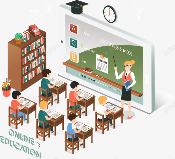 教室上课的场景png免抠素材_88icon https://88icon.com 上课 儿童 卡通学生 学生 孩子 小学生 教室 矢量小学生