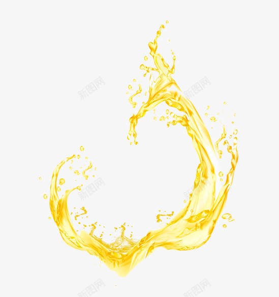 黄色溅起的油png免抠素材_88icon https://88icon.com 山茶油 橄榄油 油 油渍 溅起的油 黄色